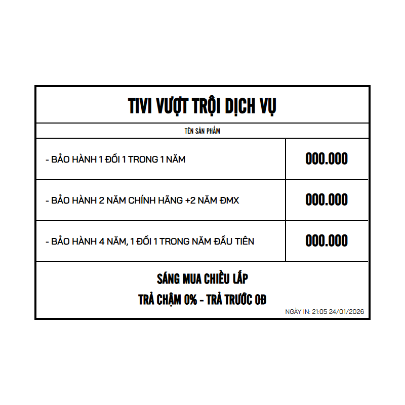 POPUP DỊCH VỤ TV & Tủ Lạnh
