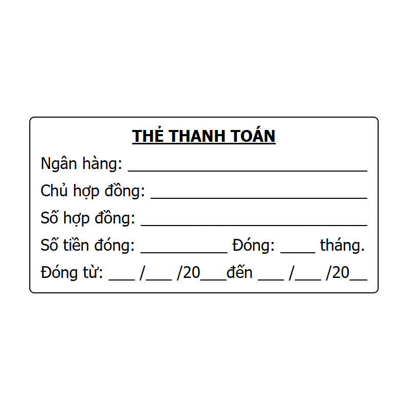 THẺ THANH TOÁN